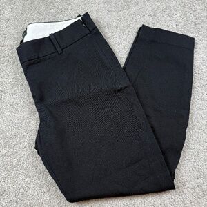 J. Crew Women's Minnie Black Dress Pant Mid Rise Side Zip Skinny Leg Size 8